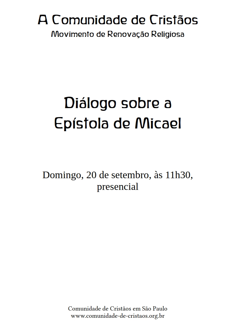 Diálogo sobre a Epístola de Micael